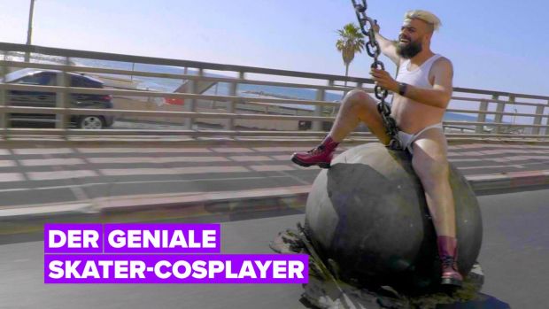 preview image for Dieser Cosplayer vereint seine Leidenschaft mit dem Skateboard-Fahren